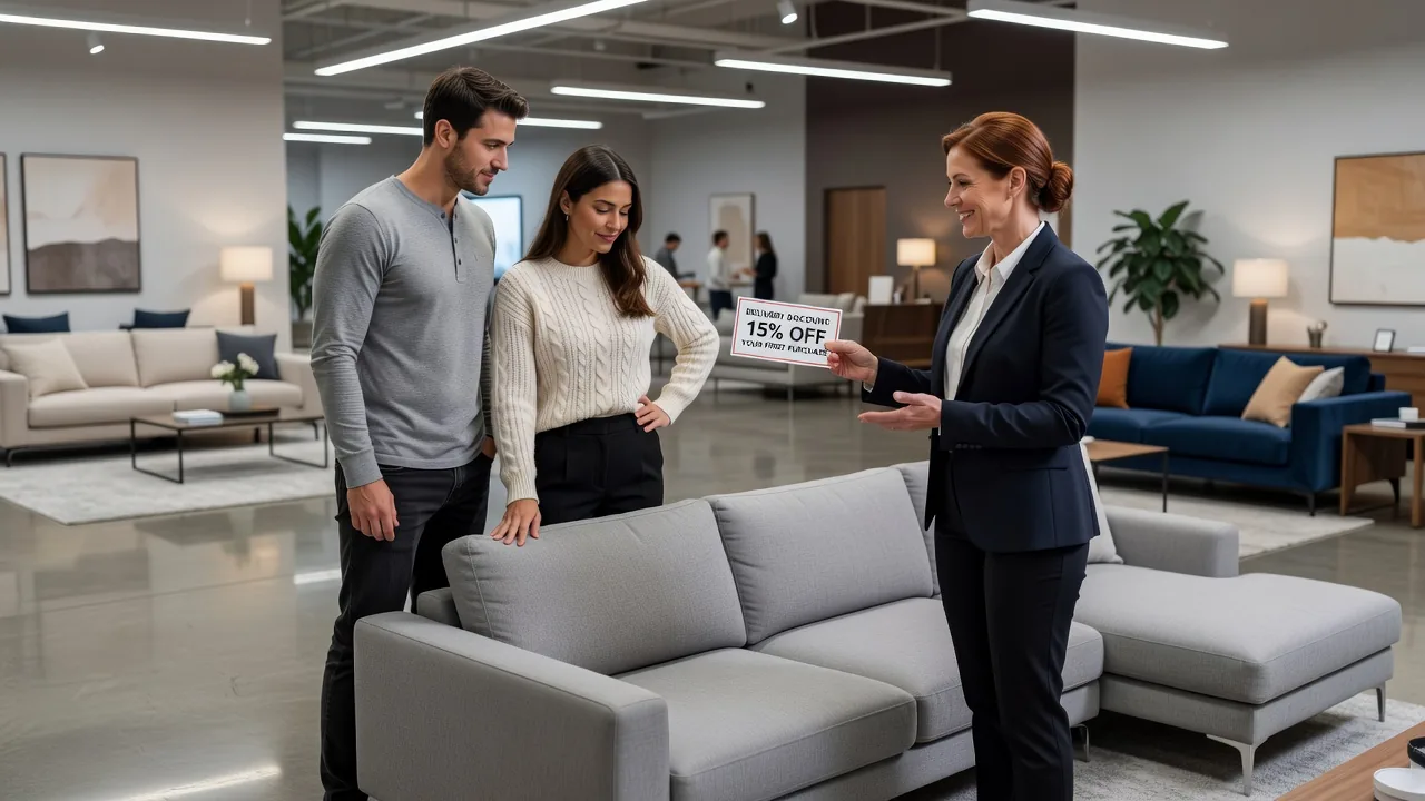 Furniture store delivery coupon