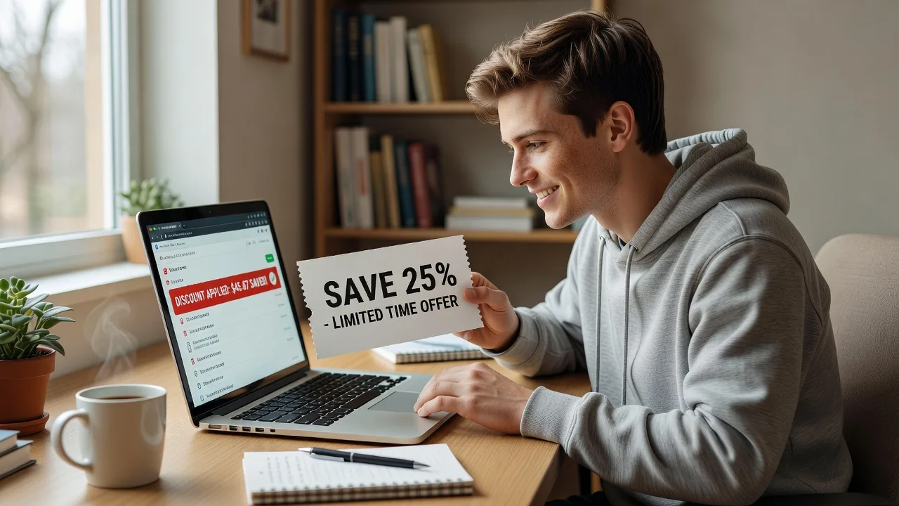 Online shopping with coupon discount
