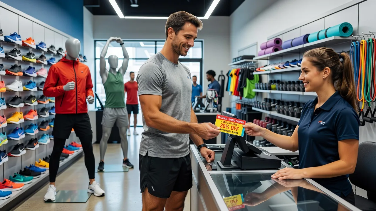 Sports store seasonal coupon